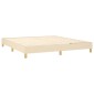 vidaXL Κρεβάτι Boxspring με Στρώμα Κρεμ 160x200 εκ. Υφασμάτινο