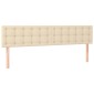 vidaXL Κρεβάτι Boxspring με Στρώμα Κρεμ 160x200 εκ. Υφασμάτινο