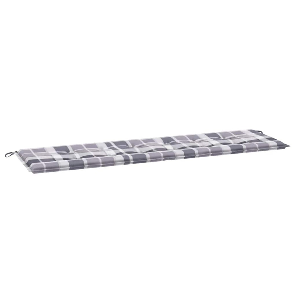 vidaXL Μαξιλάρι για Παγκάκι Κήπου Γκρι Καρό 180x50x3 εκ. Υφασμάτινο