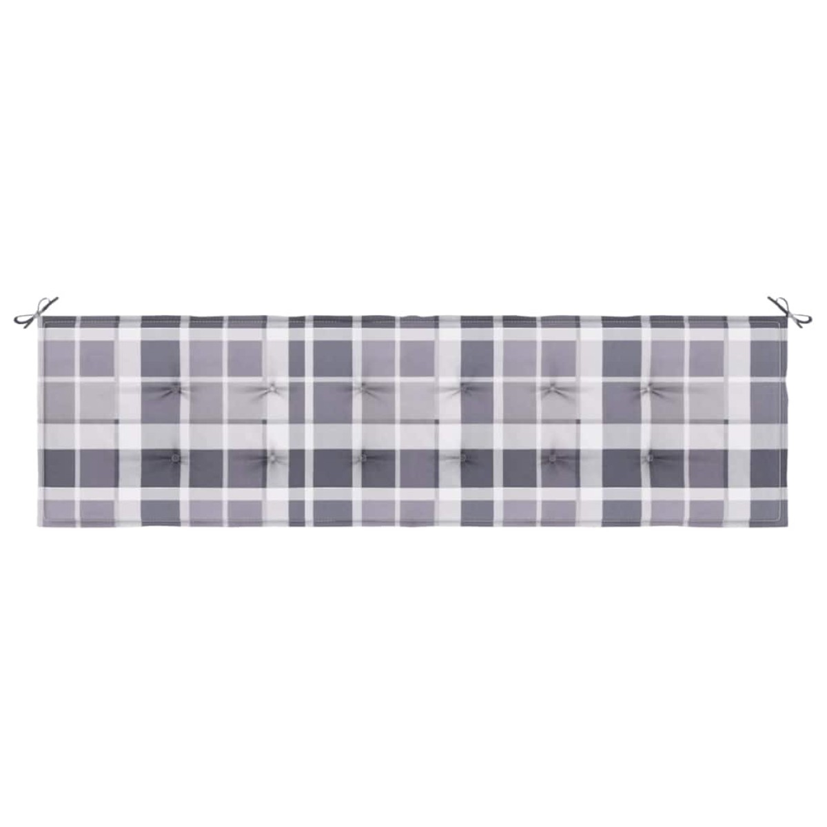 vidaXL Μαξιλάρι για Παγκάκι Κήπου Γκρι Καρό 180x50x3 εκ. Υφασμάτινο