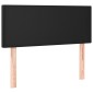 vidaXL Κρεβάτι Boxspring με Στρώμα Μαύρο 90x200εκ. από Συνθετικό Δέρμα