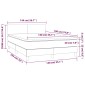 vidaXL Κρεβάτι Boxspring με Στρώμα Καπουτσίνο 140x190εκ.από Συνθ.Δέρμα