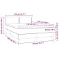 vidaXL Κρεβάτι Boxspring με Στρώμα Γκρι 140x190εκ. από Συνθετικό Δέρμα