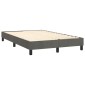 vidaXL Κρεβάτι Boxspring με Στρώμα Σκούρο Γκρι 120x200 εκ. Βελούδινο