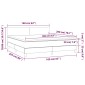 vidaXL Κρεβάτι Boxspring με Στρώμα Σκούρο Γκρι 160x200 εκ. Βελούδινο