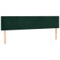 vidaXL Κρεβάτι Boxspring με Στρώμα Σκούρο Πράσινο 160x200εκ. Βελούδινο