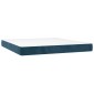 vidaXL Κρεβάτι Boxspring με Στρώμα Σκούρο Μπλε 160x200 εκ. Βελούδινο