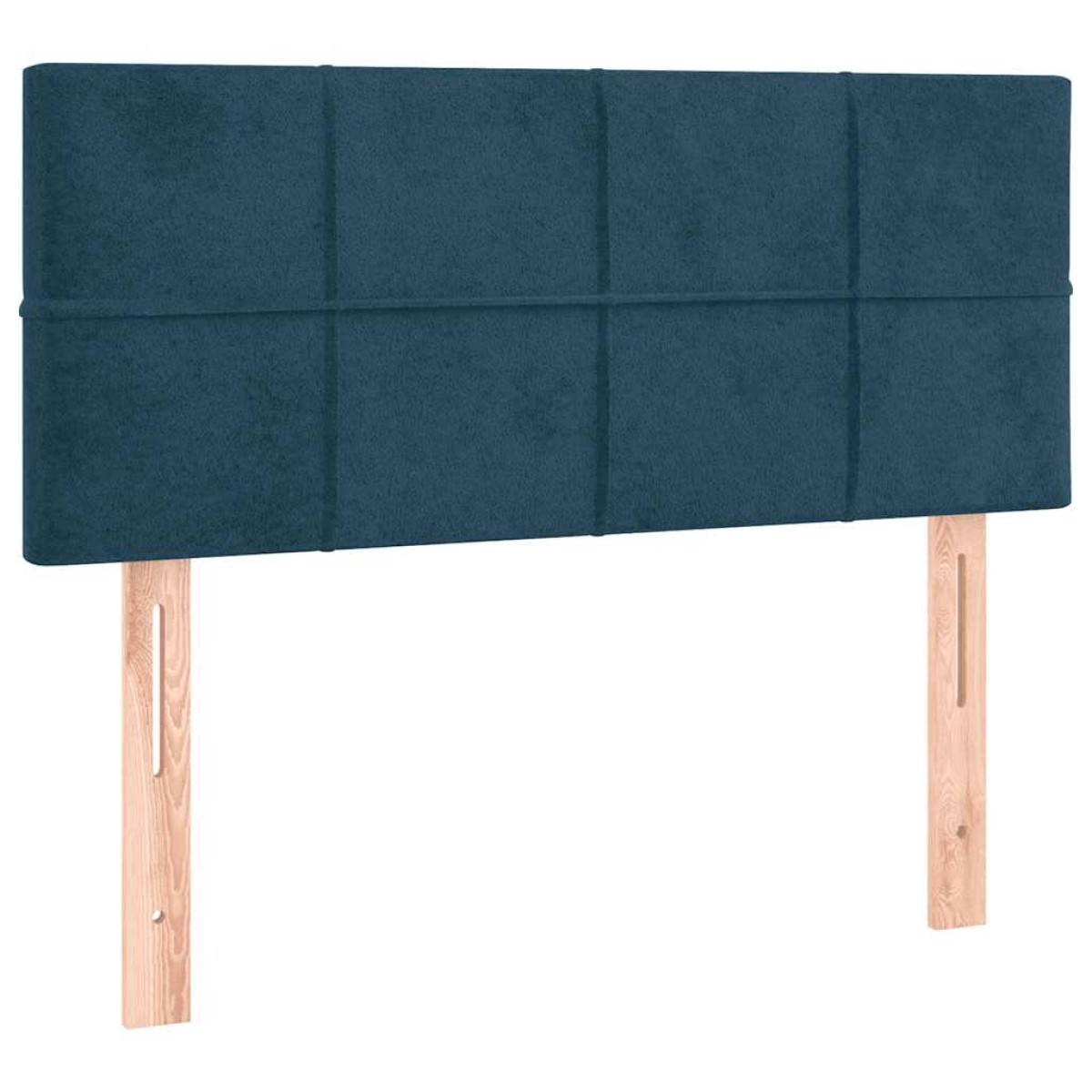 vidaXL Κρεβάτι Boxspring με Στρώμα Σκούρο Μπλε 100x200 εκ. Βελούδινο