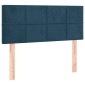 vidaXL Κρεβάτι Boxspring με Στρώμα Σκούρο Μπλε 100x200 εκ. Βελούδινο