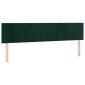 vidaXL Κρεβάτι Boxspring με Στρώμα Σκούρο Πράσινο 160x200εκ. Βελούδινο