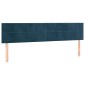 vidaXL Κρεβάτι Boxspring με Στρώμα Σκούρο Μπλε 180x200 εκ. Βελούδινο