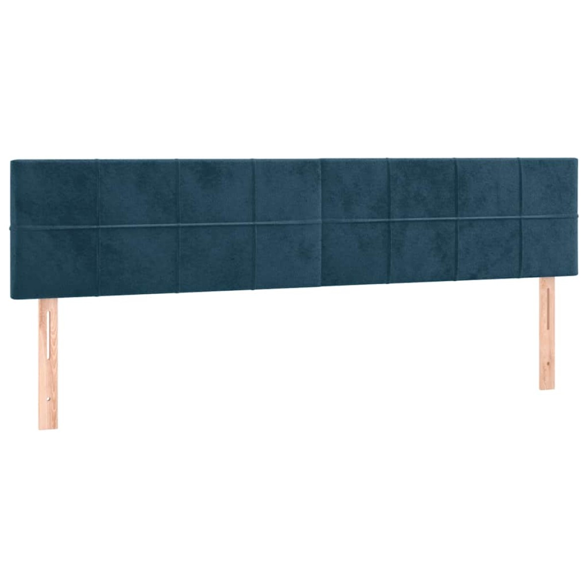 vidaXL Κρεβάτι Boxspring με Στρώμα Σκούρο Μπλε 200x200 εκ. Βελούδινο