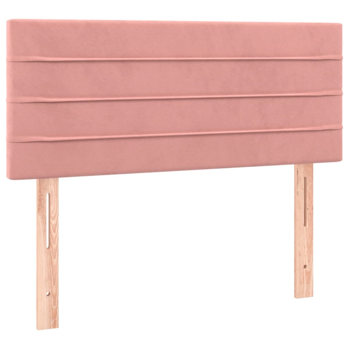 vidaXL Κρεβάτι Boxspring με Στρώμα Ροζ 90x200 εκ. Βελούδινο