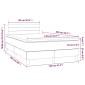 vidaXL Κρεβάτι Boxspring με Στρώμα Σκούρο Γκρι 120x200 εκ. Βελούδινο