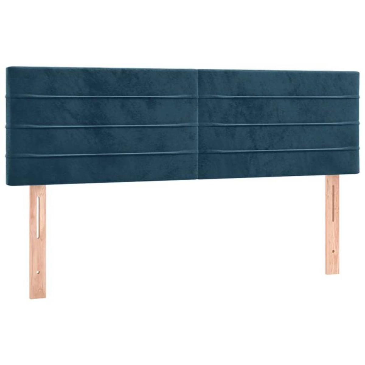 vidaXL Κρεβάτι Boxspring με Στρώμα Σκούρο Μπλε 140x190 εκ. Βελούδινο