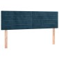 vidaXL Κρεβάτι Boxspring με Στρώμα Σκούρο Μπλε 140x190 εκ. Βελούδινο