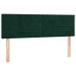 vidaXL Κρεβάτι Boxspring με Στρώμα Σκούρο Πράσινο 140x200εκ. Βελούδινο