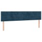 vidaXL Κρεβάτι Boxspring με Στρώμα Σκούρο Μπλε 180x200 εκ. Βελούδινο