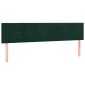 vidaXL Κρεβάτι Boxspring με Στρώμα Σκούρο Πράσινο 200x200εκ. Βελούδινο