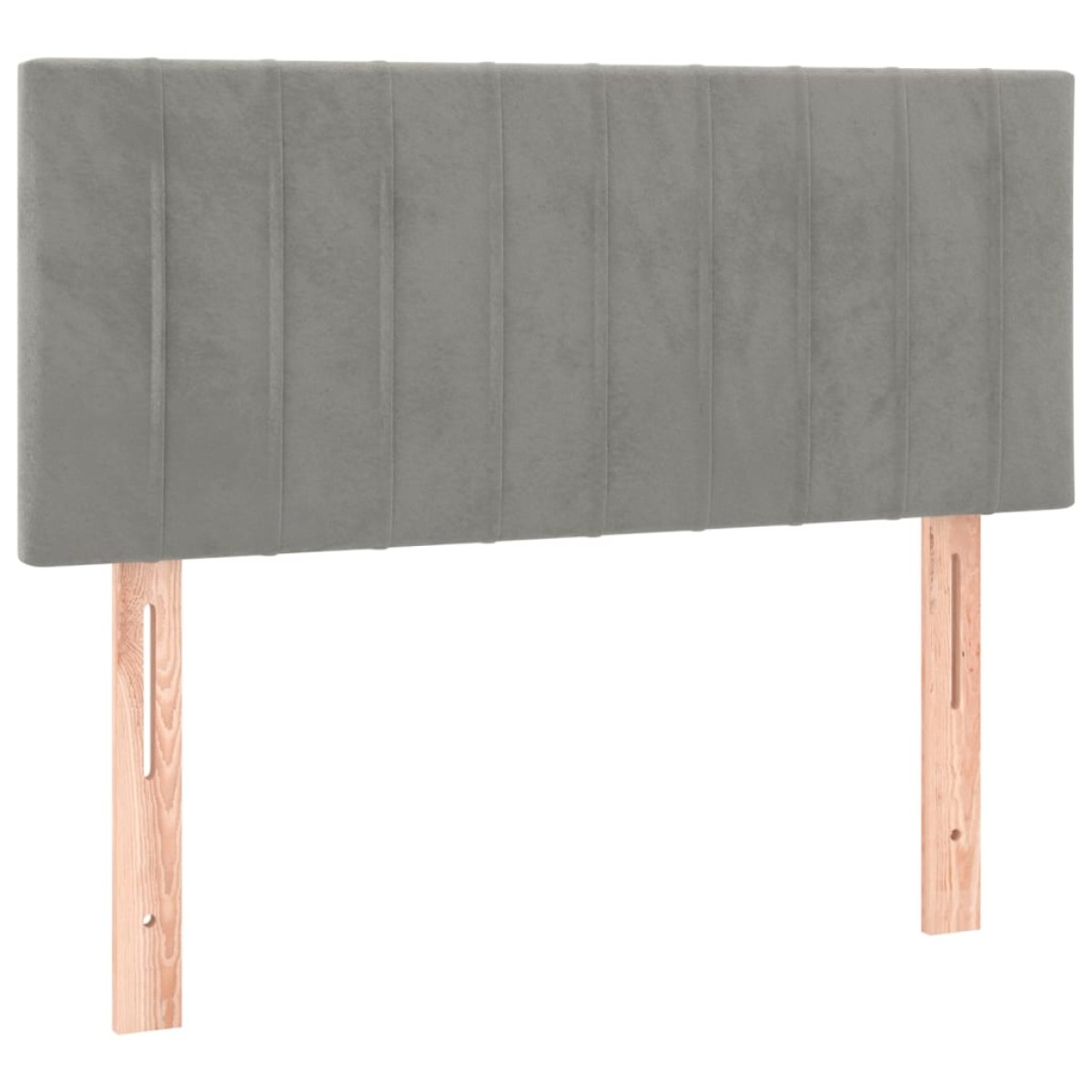 vidaXL Κρεβάτι Boxspring με Στρώμα Ανοιχτό Γκρι 90x190 εκ. Βελούδινο