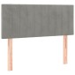 vidaXL Κρεβάτι Boxspring με Στρώμα Ανοιχτό Γκρι 90x190 εκ. Βελούδινο