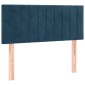 vidaXL Κρεβάτι Boxspring με Στρώμα Σκούρο Μπλε 90x190 εκ. Βελούδινο