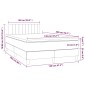 vidaXL Κρεβάτι Boxspring με Στρώμα Σκούρο Γκρι 120x200 εκ. Βελούδινο