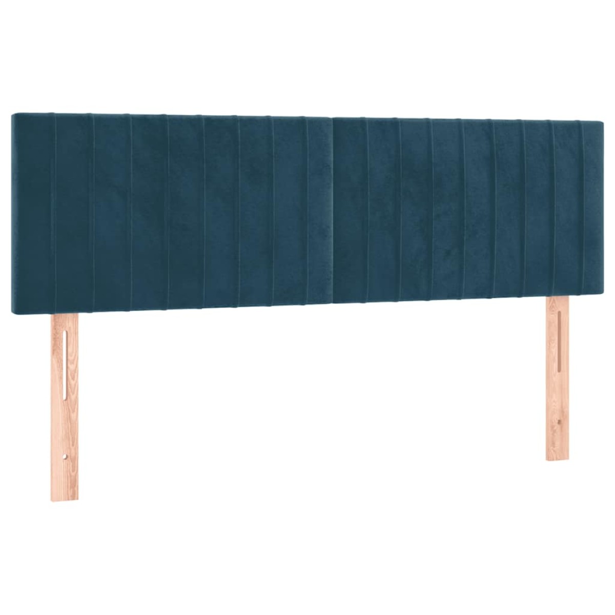 vidaXL Κρεβάτι Boxspring με Στρώμα Σκούρο Μπλε 140x190 εκ. Βελούδινο