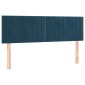 vidaXL Κρεβάτι Boxspring με Στρώμα Σκούρο Μπλε 140x190 εκ. Βελούδινο