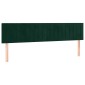 vidaXL Κρεβάτι Boxspring με Στρώμα Σκούρο Πράσινο 160x200εκ. Βελούδινο