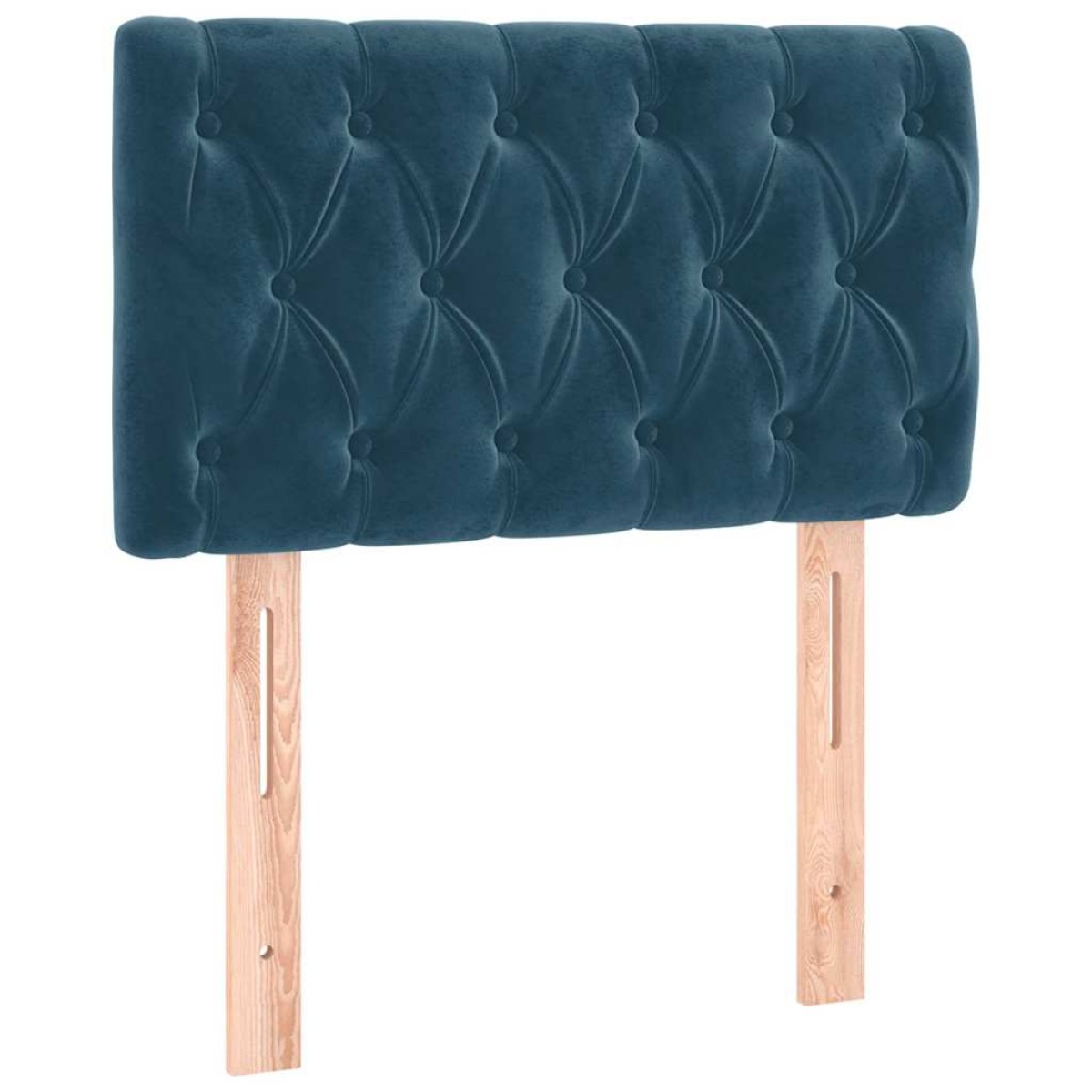vidaXL Κρεβάτι Boxspring με Στρώμα Σκούρο Μπλε 80 x 200 εκ. Βελούδινο