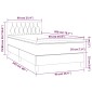 vidaXL Κρεβάτι Boxspring με Στρώμα Σκούρο Γκρι 90x200 εκ. Βελούδινο