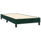 vidaXL Κρεβάτι Boxspring με Στρώμα Σκούρο Πράσινο 90x200 εκ. Βελούδινο