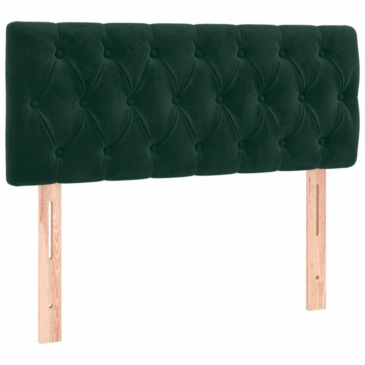 vidaXL Κρεβάτι Boxspring με Στρώμα Σκούρο Πράσινο 90x200 εκ. Βελούδινο