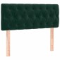 vidaXL Κρεβάτι Boxspring με Στρώμα Σκούρο Πράσινο 90x200 εκ. Βελούδινο