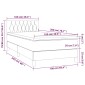 vidaXL Κρεβάτι Boxspring με Στρώμα Ροζ 100x200 εκ. Βελούδινο