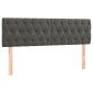 vidaXL Κρεβάτι Boxspring με Στρώμα Σκούρο Γκρι 140x190 εκ. Βελούδινο