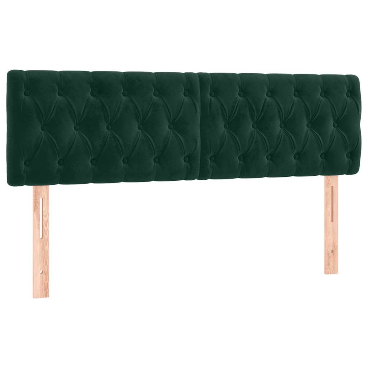 vidaXL Κρεβάτι Boxspring με Στρώμα Σκούρο Πράσινο 160x200εκ. Βελούδινο