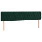 vidaXL Κρεβάτι Boxspring με Στρώμα Σκούρο Πράσινο 180x200εκ. Βελούδινο