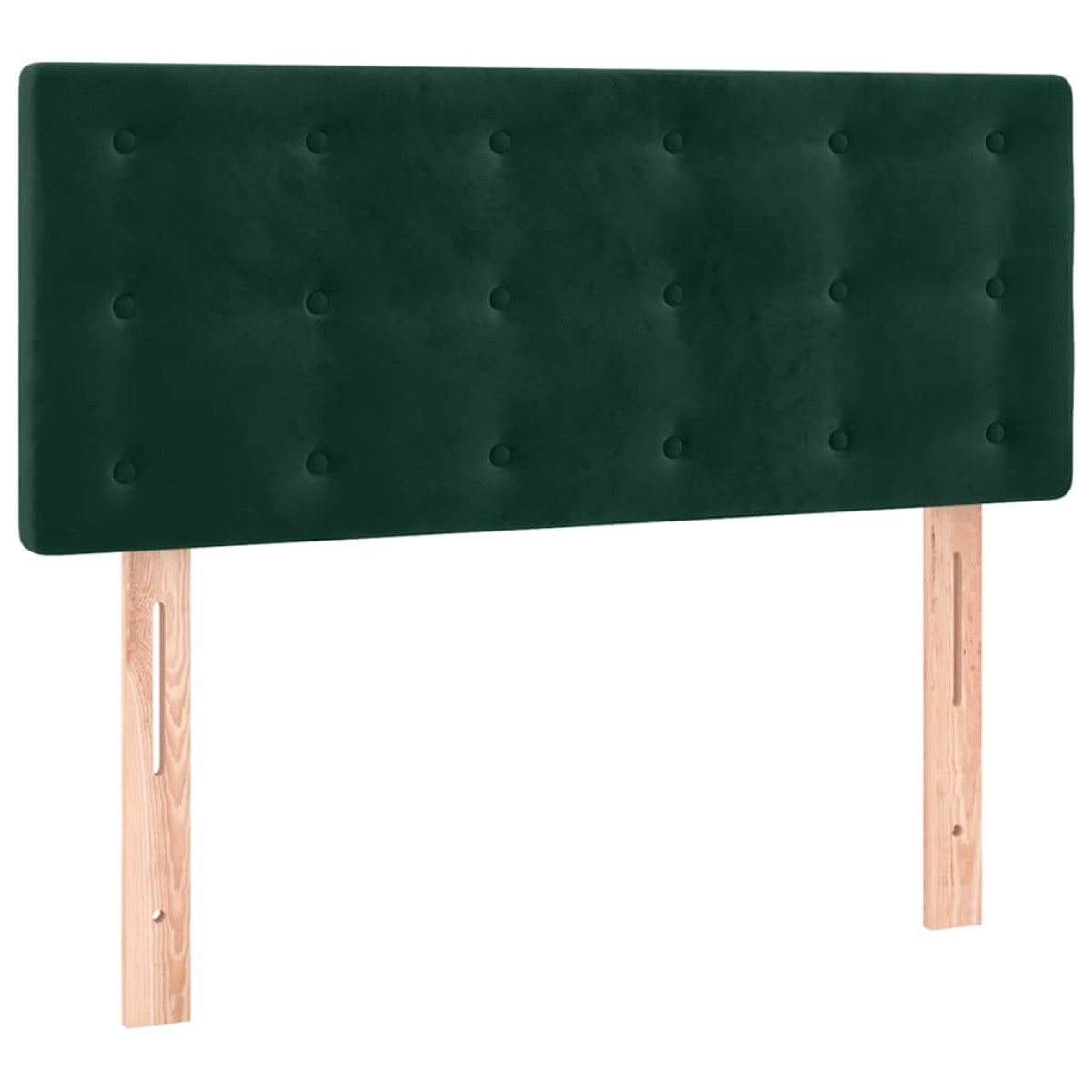 vidaXL Κρεβάτι Boxspring με Στρώμα Σκούρο Πράσινο 80x200 εκ. Βελούδινο