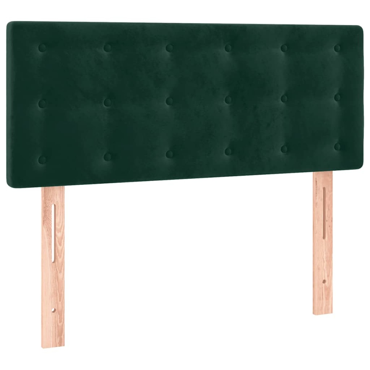 vidaXL Κρεβάτι Boxspring με Στρώμα Σκούρο Πράσινο 90x190 εκ. Βελούδινο