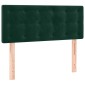 vidaXL Κρεβάτι Boxspring με Στρώμα Σκούρο Πράσινο 90x200 εκ. Βελούδινο