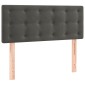 vidaXL Κρεβάτι Boxspring με Στρώμα Σκούρο Γκρι 120x200 εκ. Βελούδινο
