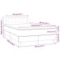 vidaXL Κρεβάτι Boxspring με Στρώμα Σκούρο Γκρι 120x200 εκ. Βελούδινο