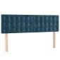 vidaXL Κρεβάτι Boxspring με Στρώμα Σκούρο Μπλε 140x200 εκ. Βελούδινο