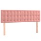 vidaXL Κρεβάτι Boxspring με Στρώμα Ροζ 140x200 εκ. Βελούδινο