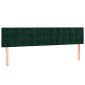 vidaXL Κρεβάτι Boxspring με Στρώμα Σκούρο Πράσινο 160x200εκ. Βελούδινο