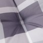 vidaXL Μαξιλάρια Καρέκλας Κήπου Πλάτη 4τεμ Γκρι Καρό 100x50x3εκ Oxford
