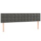 vidaXL Κρεβάτι Boxspring με Στρώμα Σκούρο Γκρι 200x200 εκ. Βελούδινο