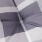 vidaXL Μαξιλάρια Καρέκλας Κήπου Πλάτη 6τεμ Γκρι Καρό 100x50x3εκ Oxford
